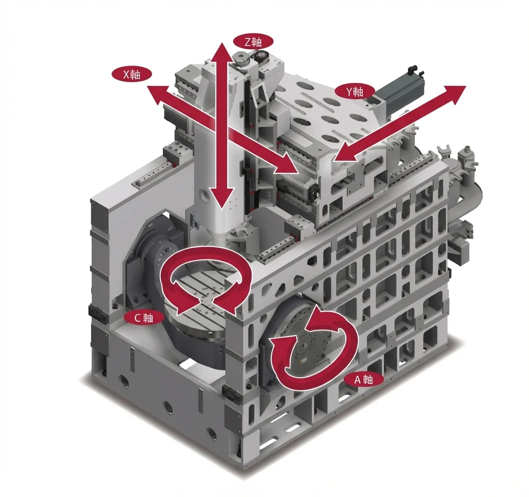 五轴加工中心结构