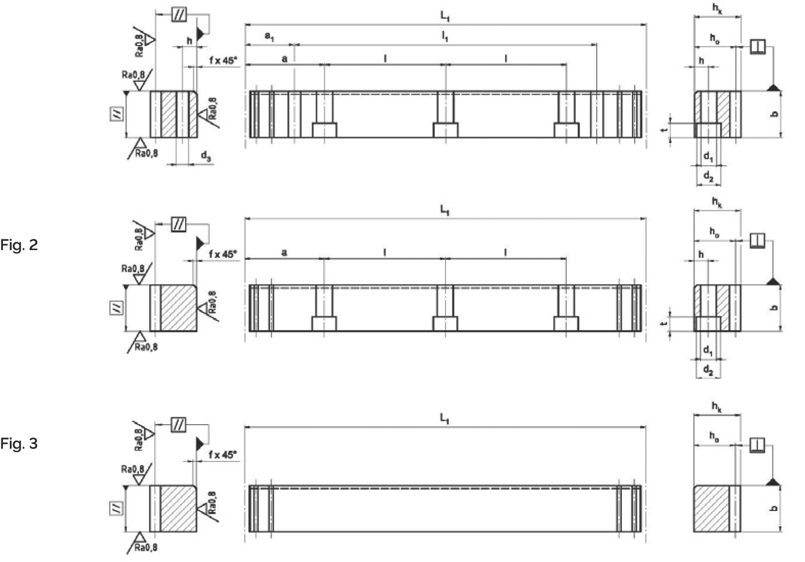 Q8 直齒齒條尺寸圖