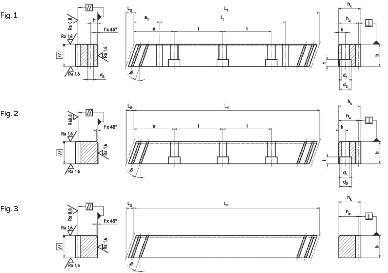 Q6 不鏽鋼斜齒齒條尺寸圖