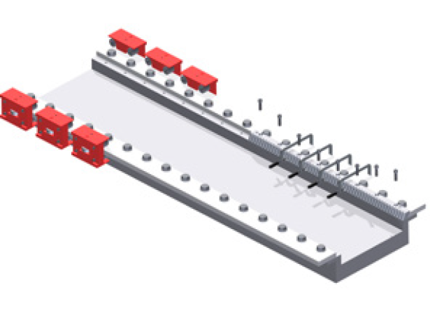 第一支齒條安裝與螺絲夾具