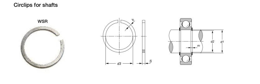 WSR 軸用擋圈技術圖