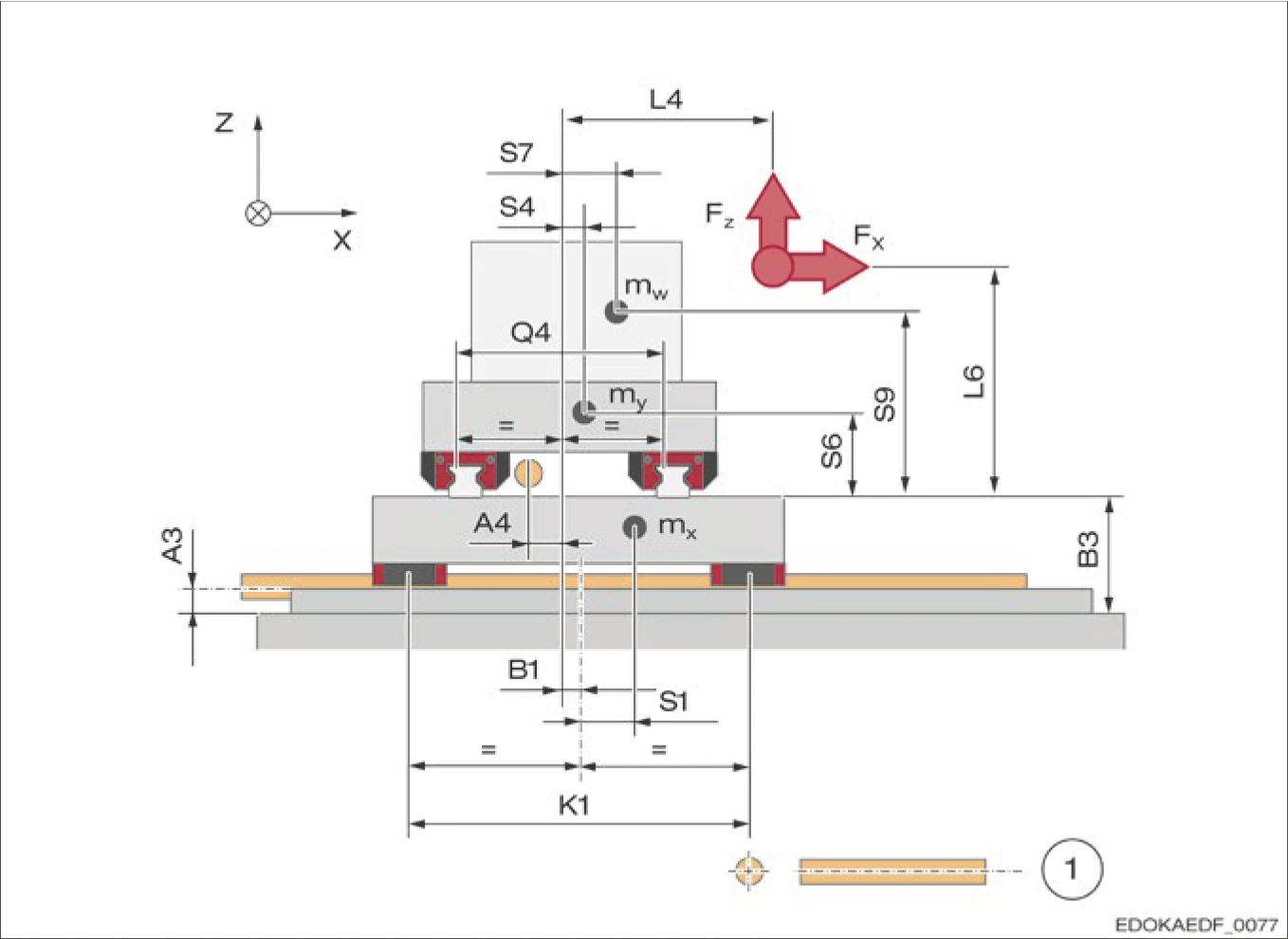 X-Y 工作台機械圖範例 - 視圖 1