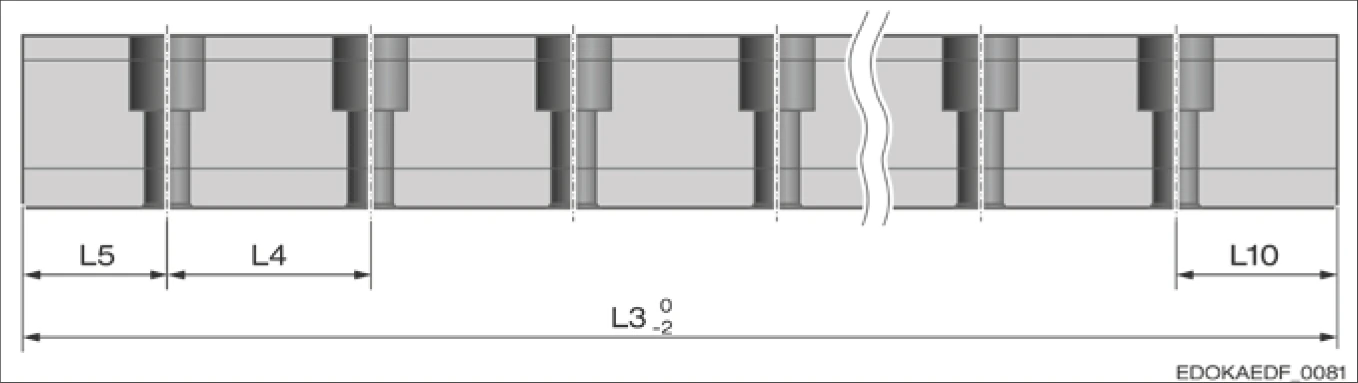 固定孔間距示意圖