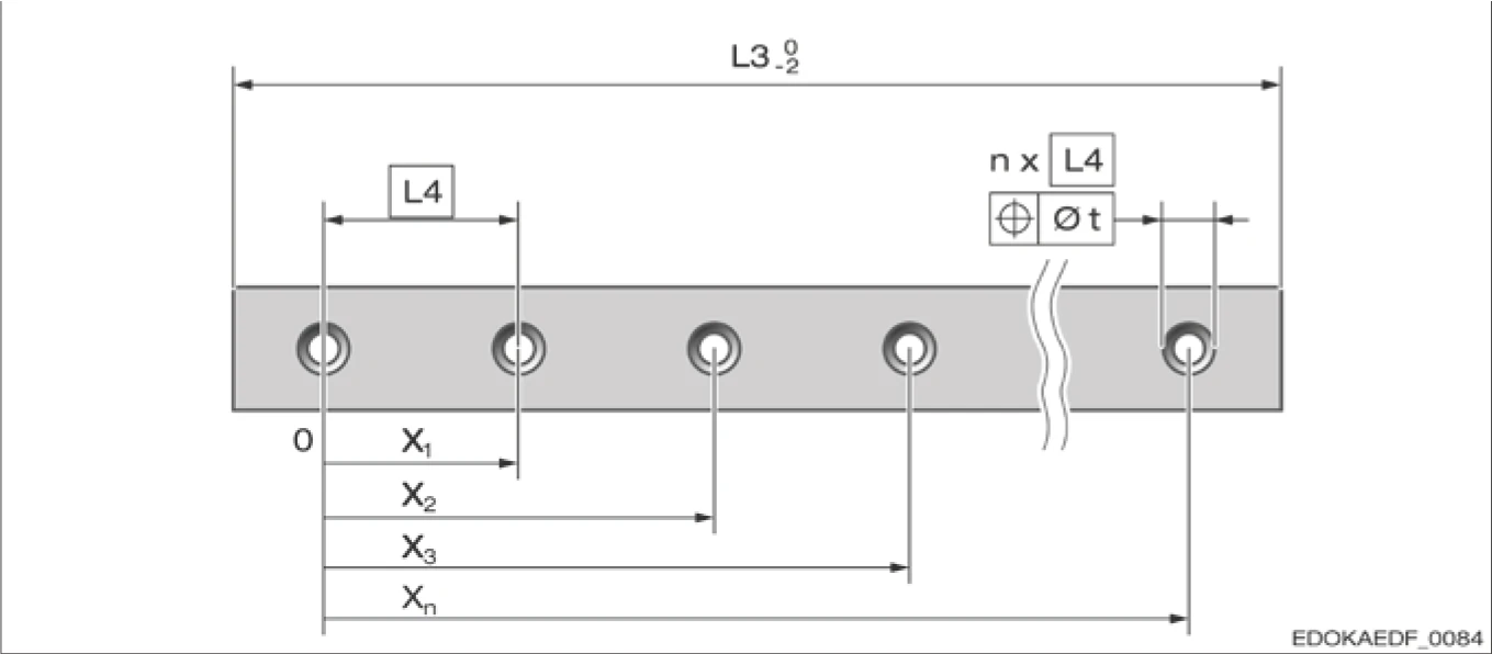 固定孔間距示意圖