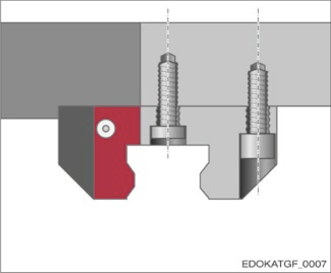 由下方使用螺紋孔固定