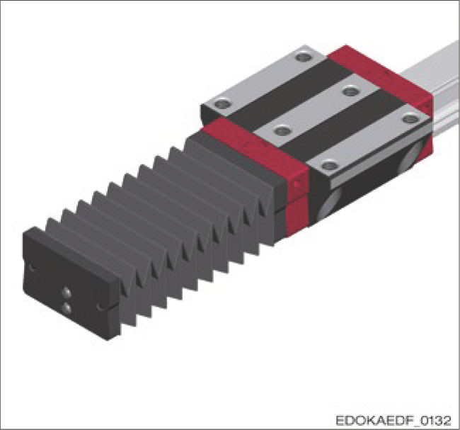 配備風琴罩的滑塊