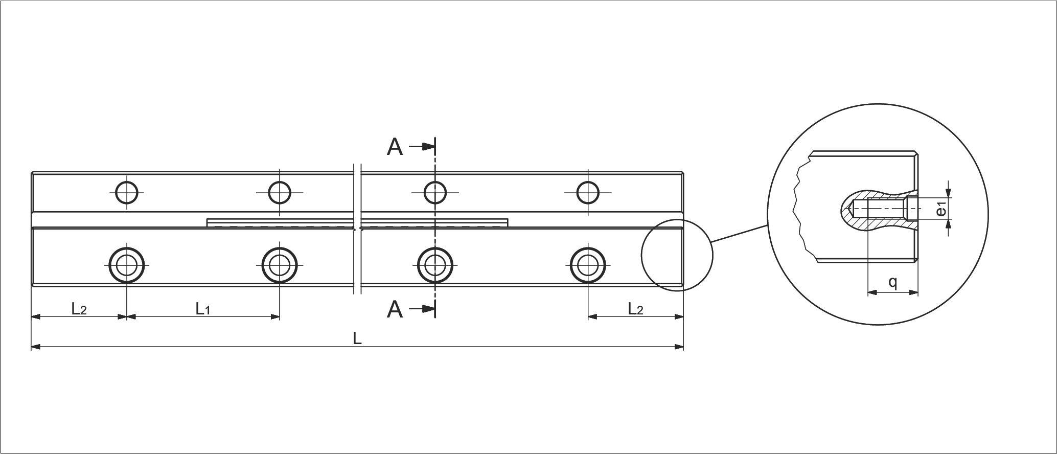 Type M/V 線性導軌 3D 圖