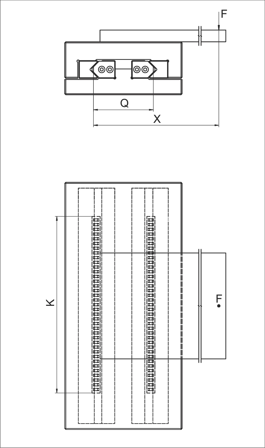 範例 5 滾針導軌配置示意圖