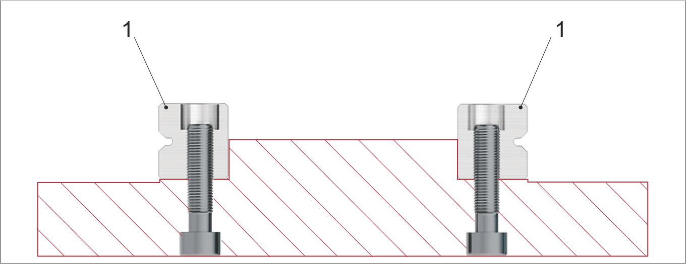 固定第一對導軌示意圖