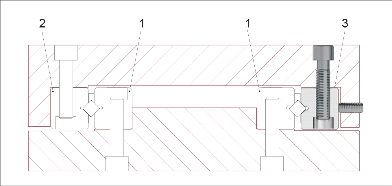 擰緊螺絲並安裝端部零件示意圖