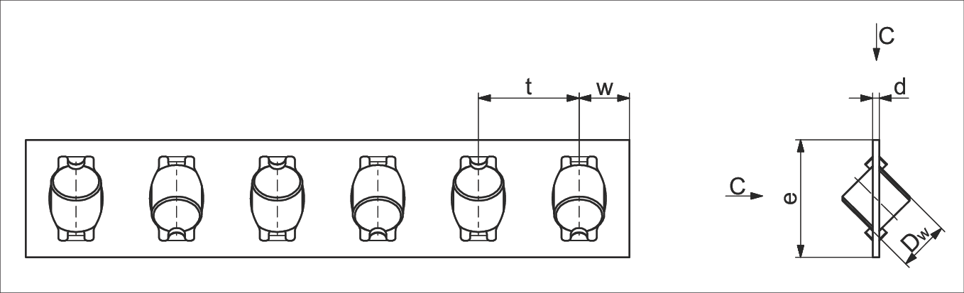 滾柱籠架 AA-RF 尺寸圖