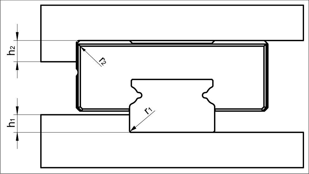 參考面和圓角半徑示意圖