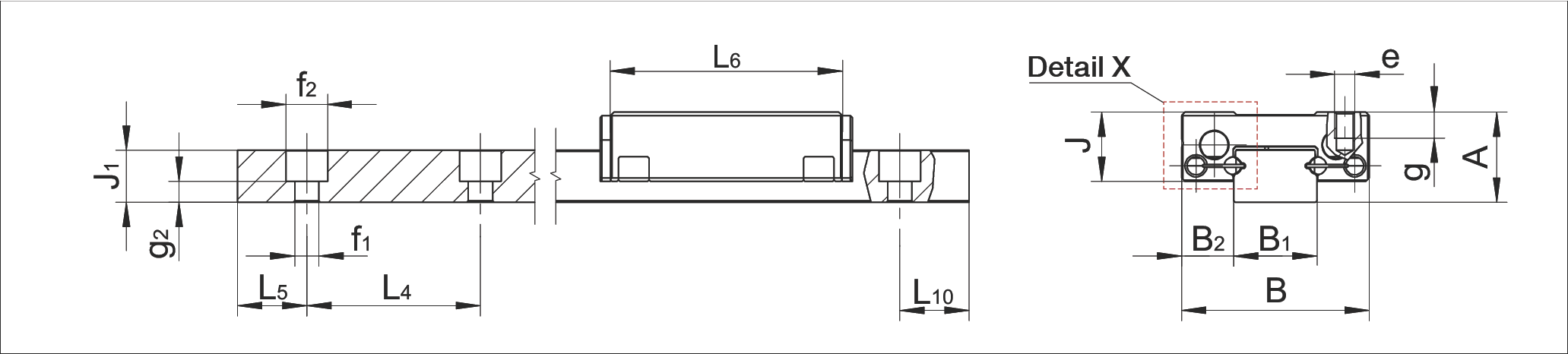 滑塊類型與尺寸標註示意圖