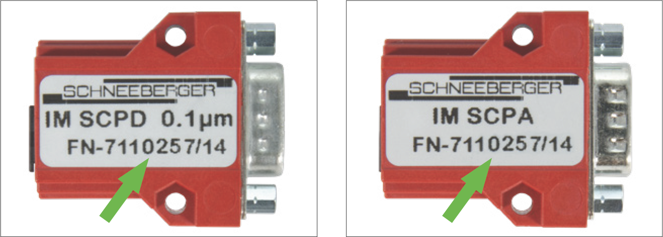介面模組標籤上標示的滑塊序號