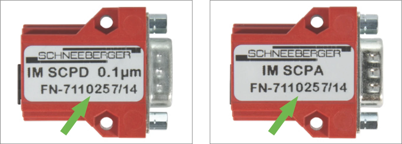 介面模組標籤上標示的滑塊序號