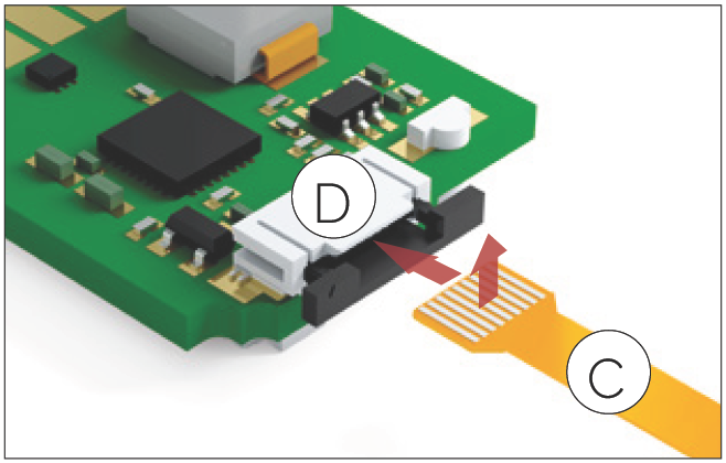 插入柔性感測排線