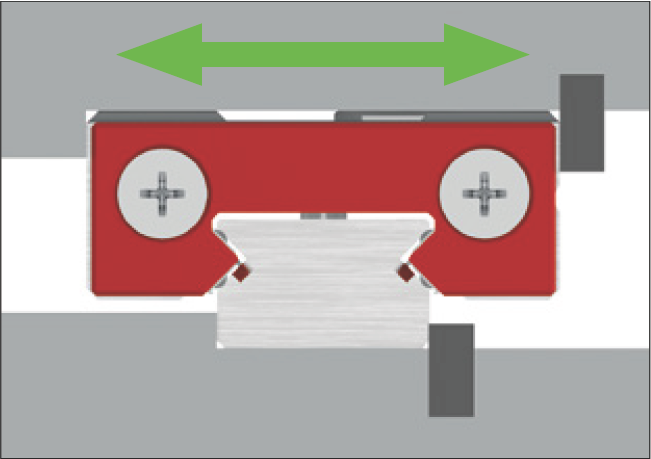 有定位面和側向固定安裝示意圖