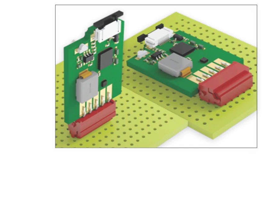 介面模組可垂直或水平安裝在電子板上