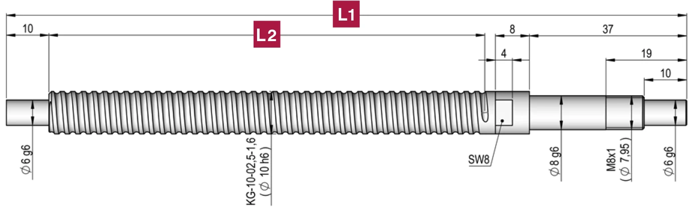 d10-l25 螺桿尺寸圖