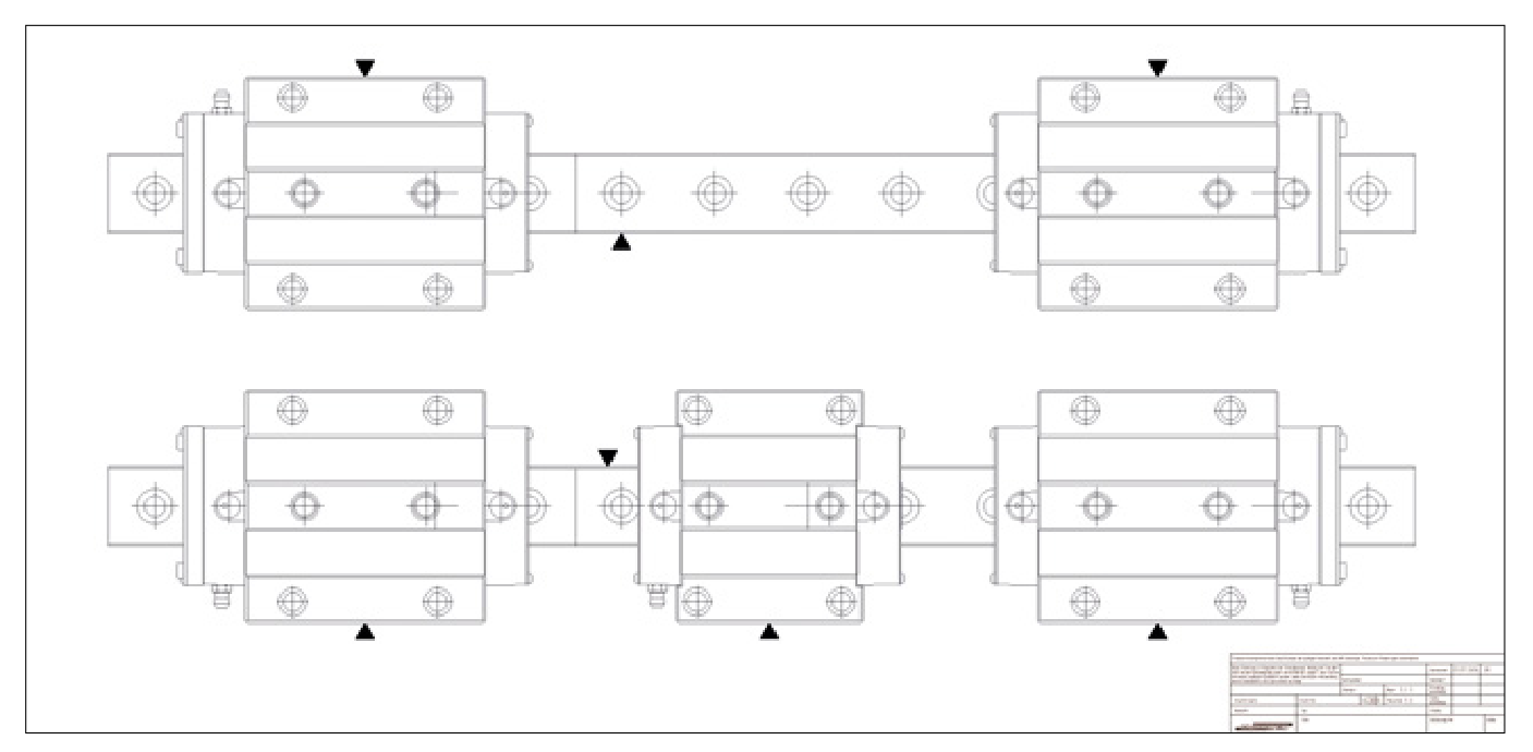 範例 3：線性導軌佈局草圖