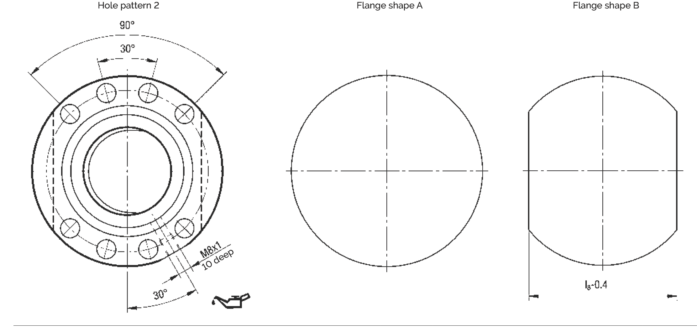 雙螺帽尺寸標註圖