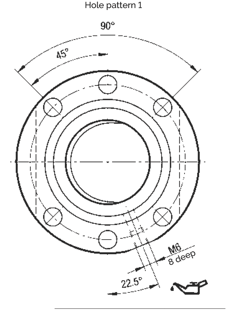 單螺帽 Hole pattern 1