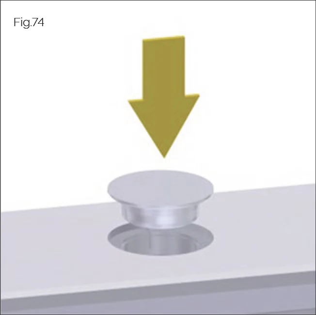 Fig.74 放入夾緊環和塞子