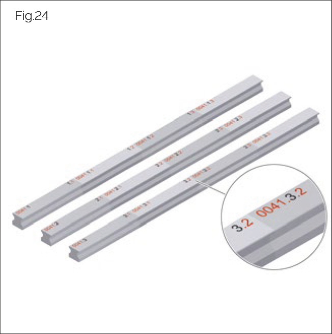 Fig.24 Multi-part guide rail joint marking