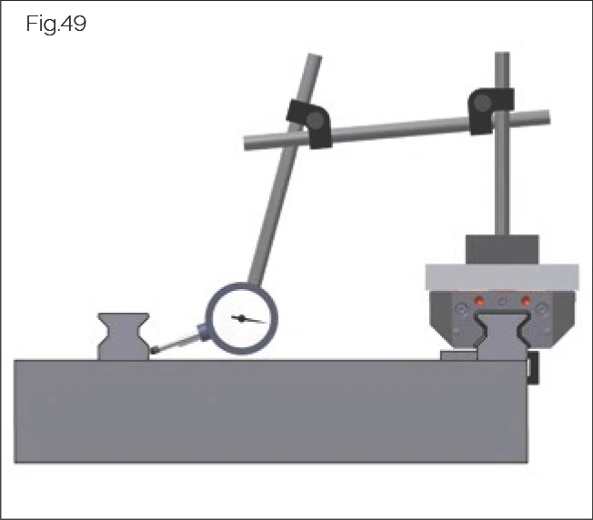 Fig.49 Parallelism check setup