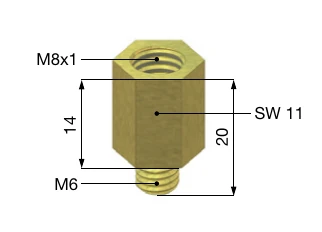 SA 6-6KT-M8x1