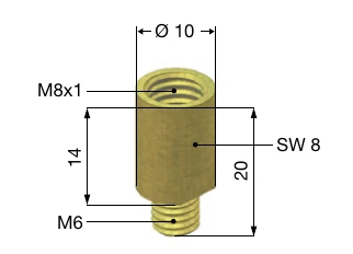 SA 6-RD-M8x1