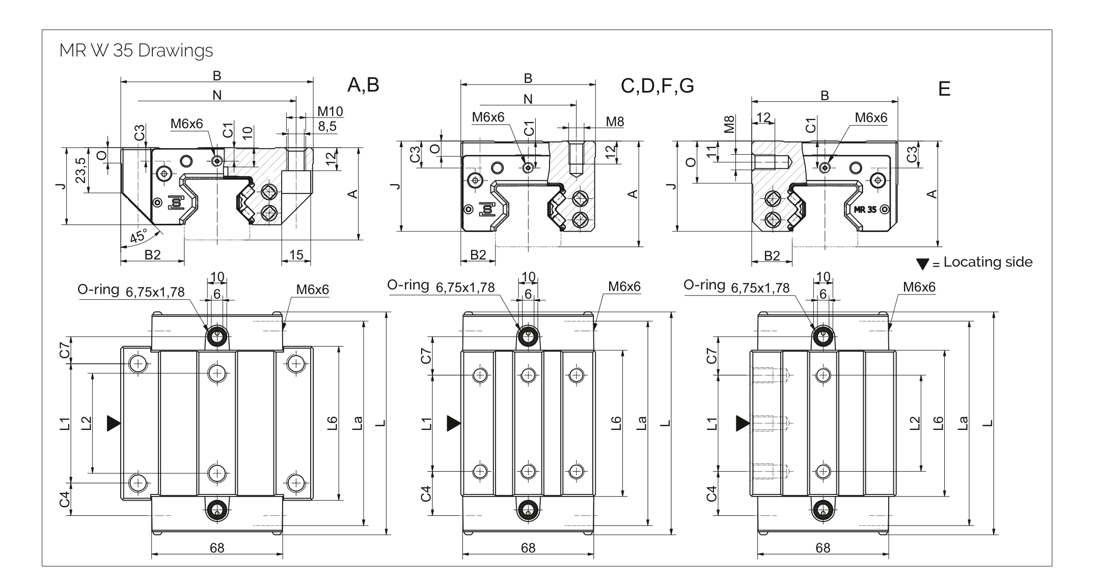 MR W 35 滑塊尺寸圖