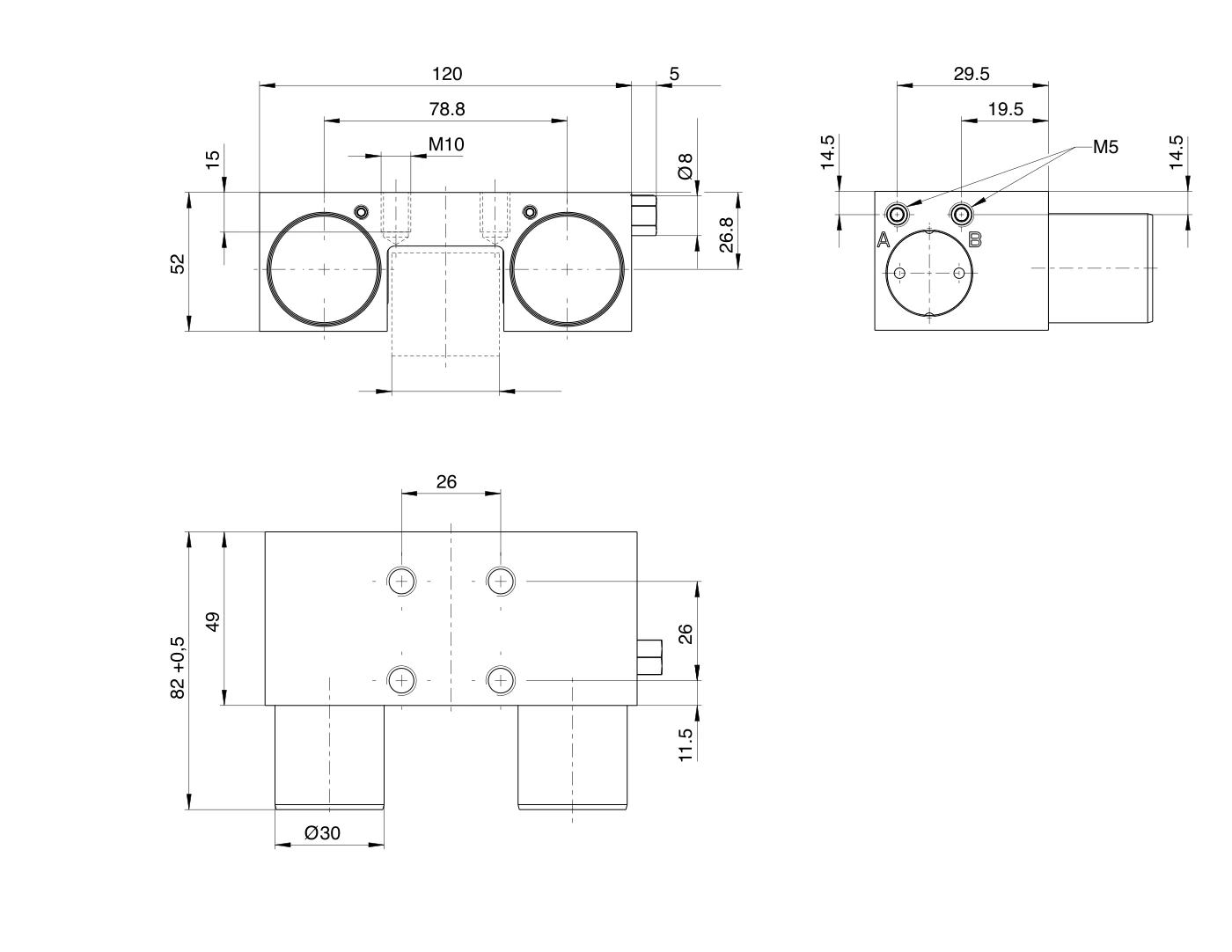 MKS4503BM-LP 尺寸圖