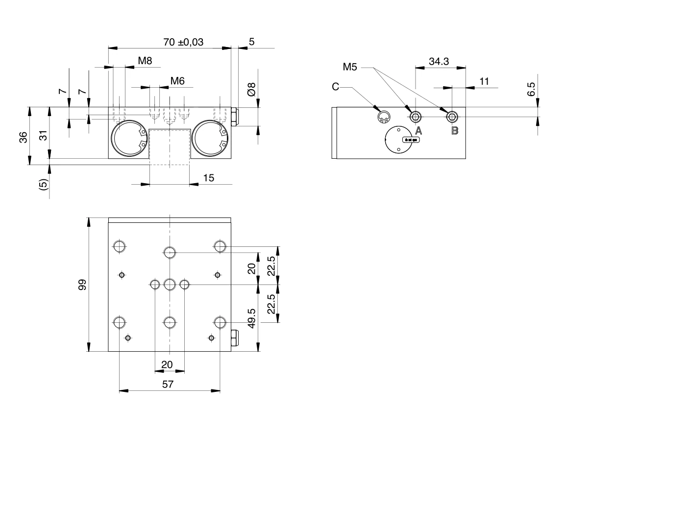 UBPS2503AS1-LP 尺寸圖